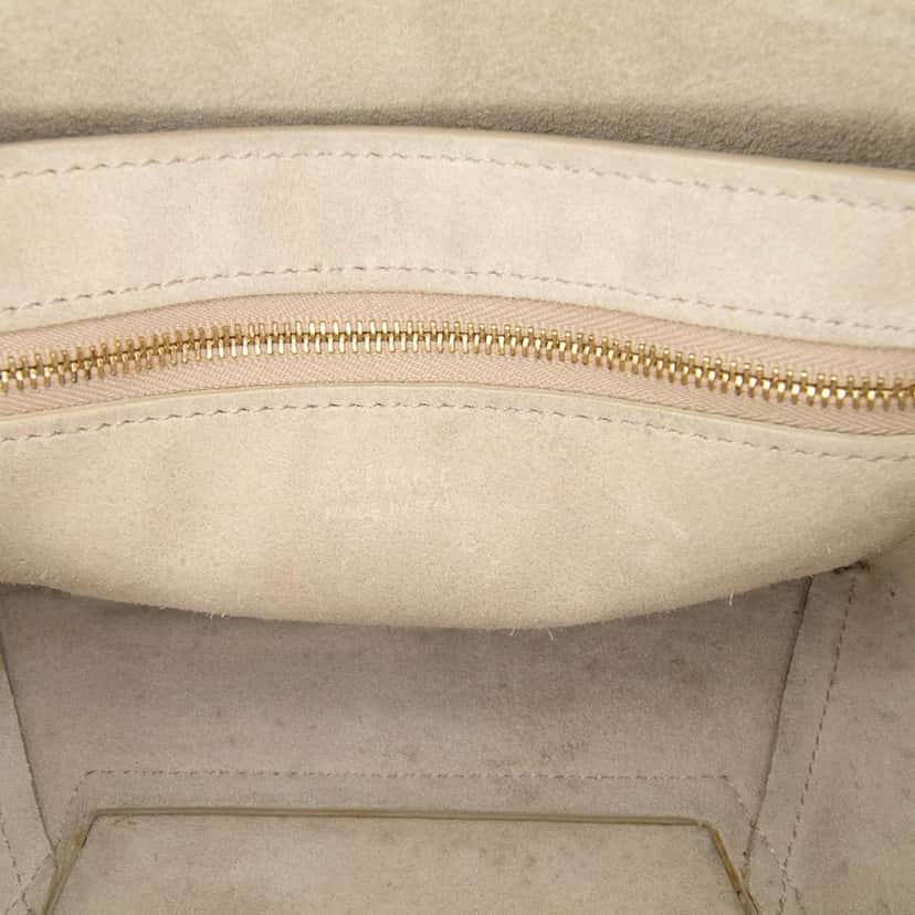 Celine Small Soft Grained Calfskin Seau Sangle Bucket Bag Brown Leather Good condition - Box View