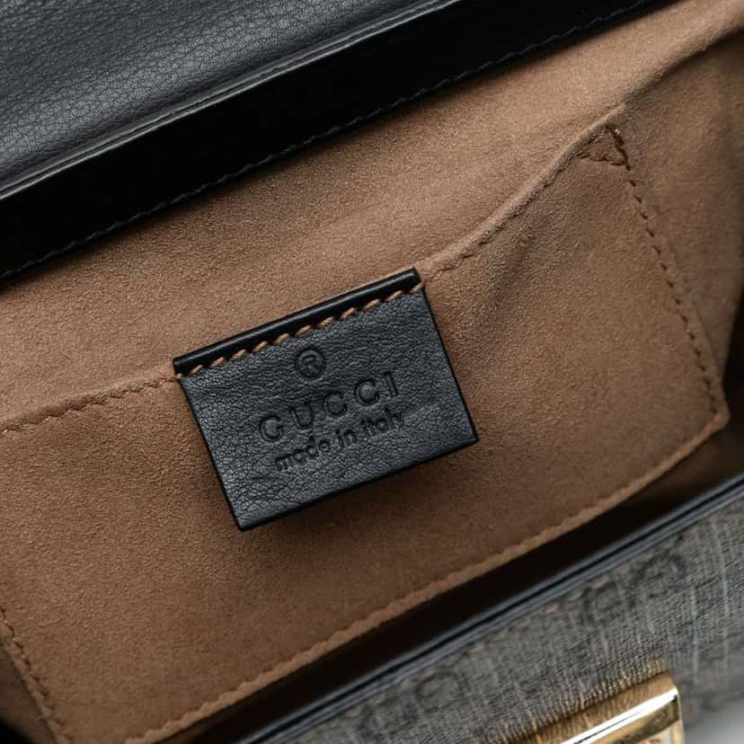 Gucci Small GG Supreme Padlock Crossbody Brown Canvas Good condition - Box View