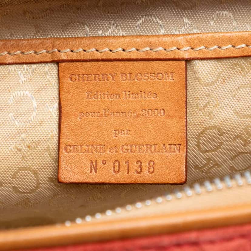 Celine C Macadam Suede Pouch Orange Leather Good condition - Box View