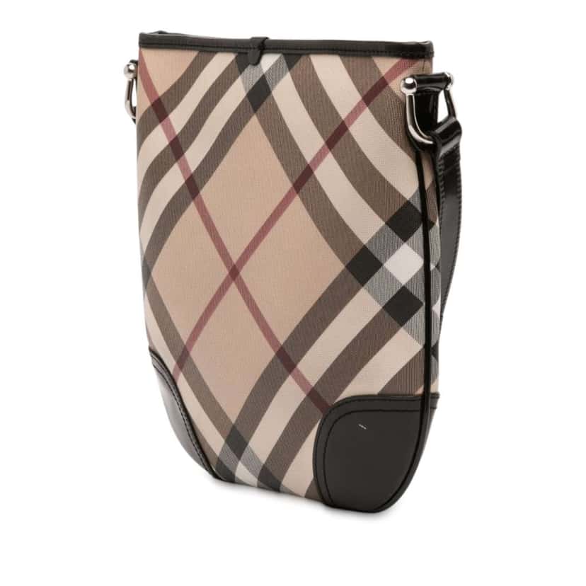 Burberry Supernova Check Coated Canvas Dryden Crossbody Brown Canvas Good condition - Back View