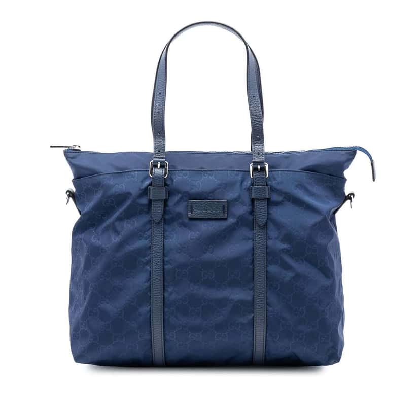 Gucci GG Nylon Satchel Blue Good condition - Front View