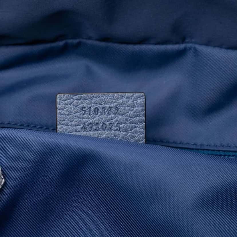 Gucci GG Nylon Satchel Blue Good condition - Box View