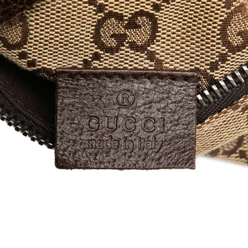 Gucci GG Canvas Double Pocket Belt Bag Brown Canvas Good condition - Box View