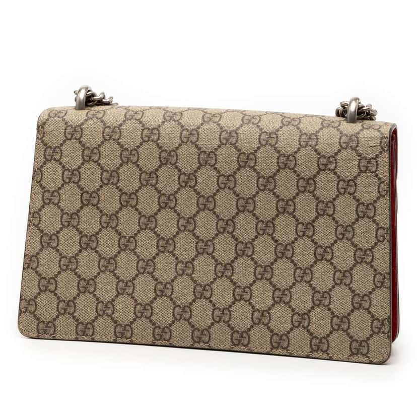Gucci Medium GG Supreme Dionysus Shoulder Bag Brown Canvas Good condition - Back View