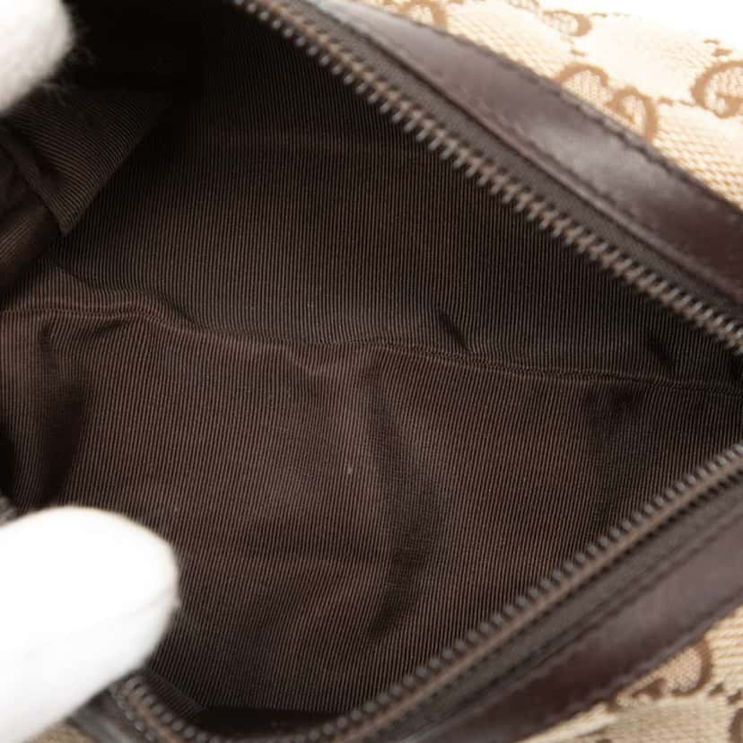 Gucci GG Canvas Pouch Brown Canvas Good condition - Model View