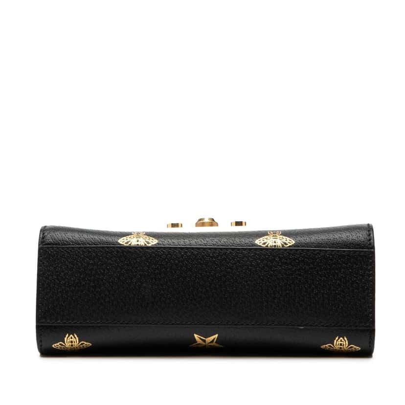 Gucci Small Leather Bee Star Padlock Crossbody Black Leather Good condition - Inside View