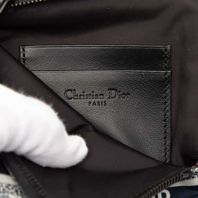 Dior Technical Fabric Embroidered Toile De Jouy DiorTravel Multifunction Pouch Blue Good condition - Box View