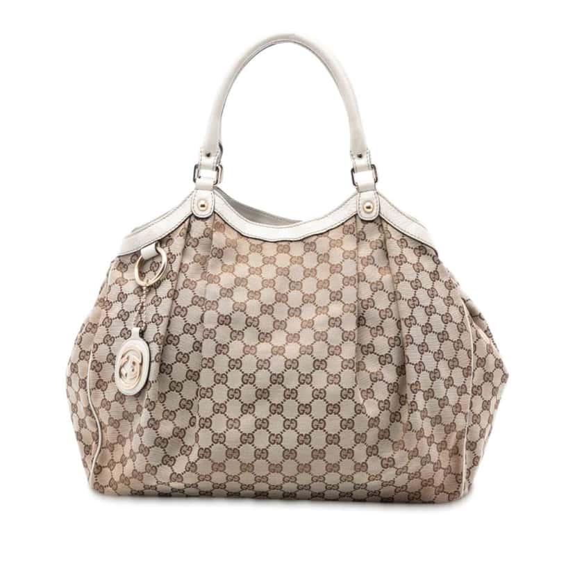 Gucci Large GG Canvas Sukey Tote Brown Canvas Good condition - Front View