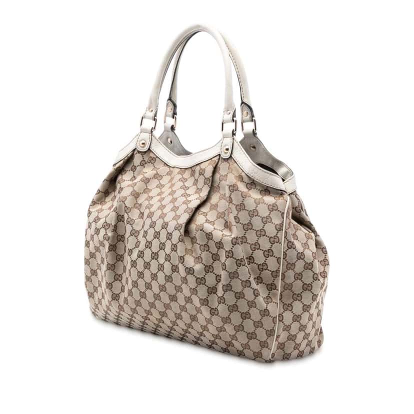 Gucci Large GG Canvas Sukey Tote Brown Canvas Good condition - Back View