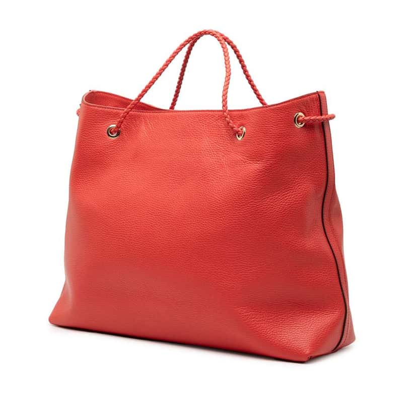 Gucci Large Leather Gifford Tote Red Leather Good condition - Back View