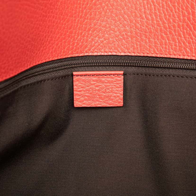 Gucci Large Leather Gifford Tote Red Leather Good condition - Box View