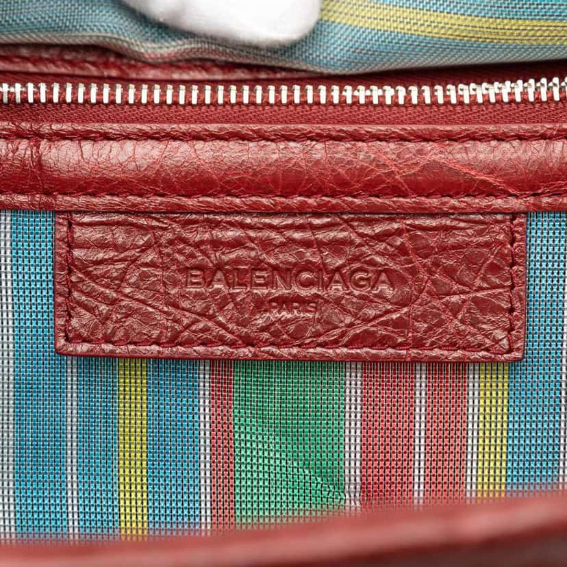 Balenciaga M Striped Mesh Bazar Shopper Satchel Green Polyester Good condition - Box View