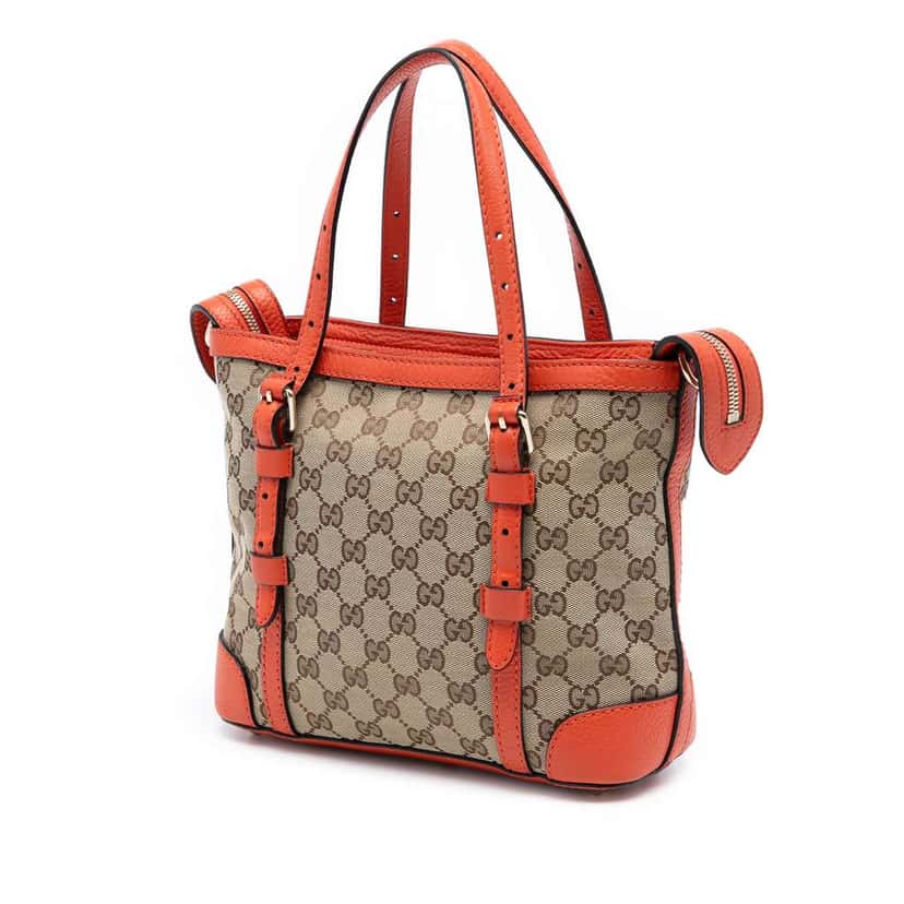 Gucci GG Canvas Satchel Brown Canvas Good condition - Back View