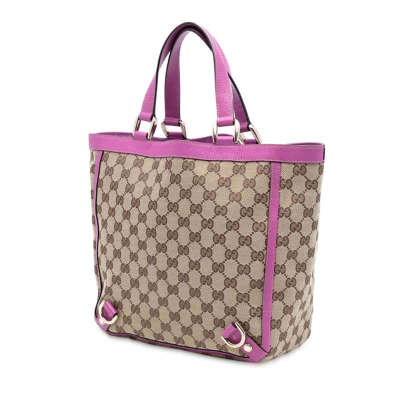 Gucci GG Canvas Abbey D Ring Tote Brown Canvas Good condition - Back View