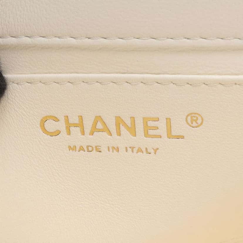 Chanel Mini Rectangular Quilted Lambskin Heart Charms Flap White Leather Very good condition - Model View