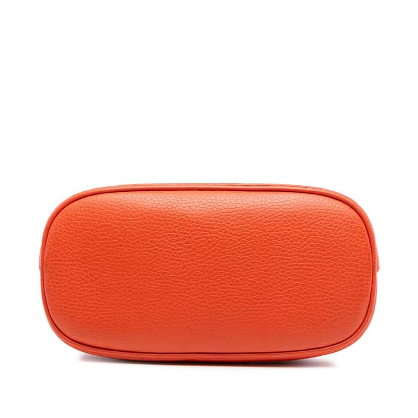 Gucci Mini Leather GG Charm Dome Satchel Orange Leather Very good condition - Inside View