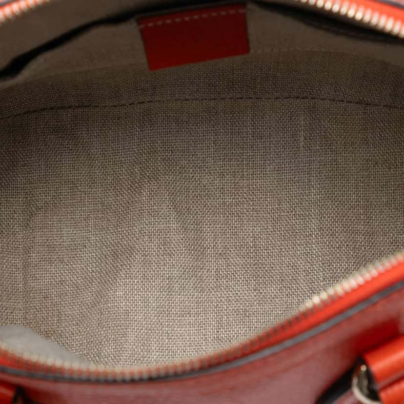 Gucci Mini Leather GG Charm Dome Satchel Orange Leather Very good condition - Model View