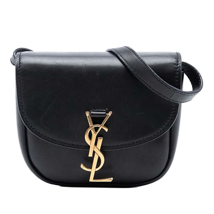 Saint Laurent Small Leather Monogram Kaia Crossbody Black Leather Very good condition - Front View