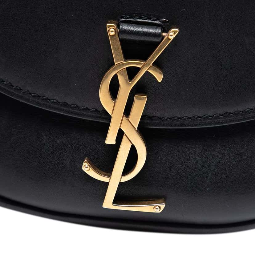 Saint Laurent Small Leather Monogram Kaia Crossbody Black Leather Very good condition - Box View