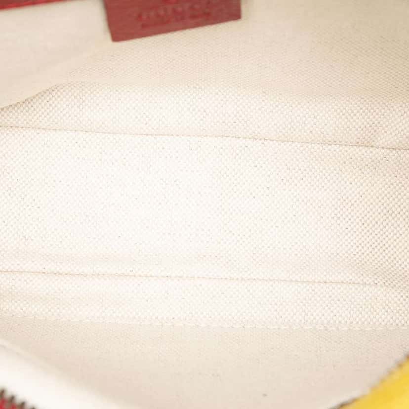 Gucci Baiadera Canvas Stripe Belt Bag Red Canvas Good condition - Model View