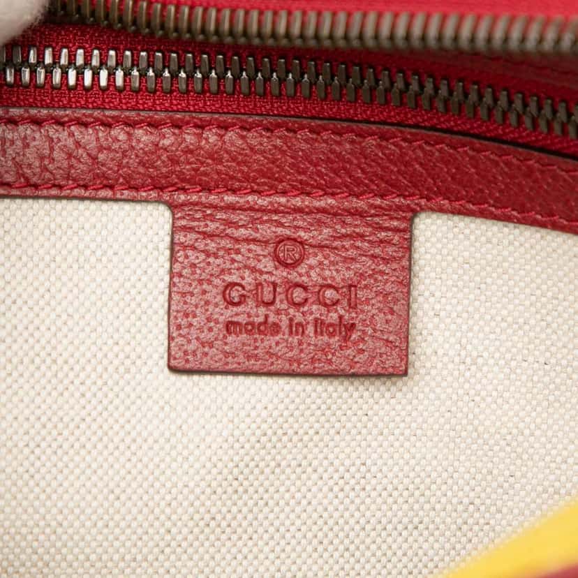 Gucci Baiadera Canvas Stripe Belt Bag Red Canvas Good condition - Box View