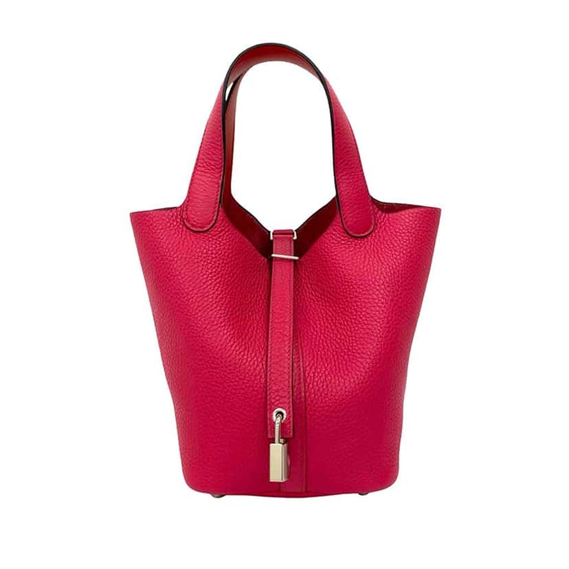 Hermès Clemence Picotin Lock 18 Pink Leather Good condition - Front View