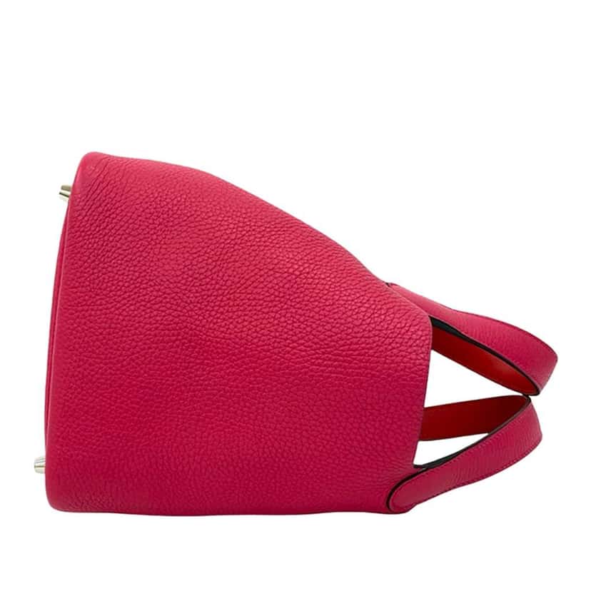 Hermès Clemence Picotin Lock 18 Pink Leather Good condition - Back View