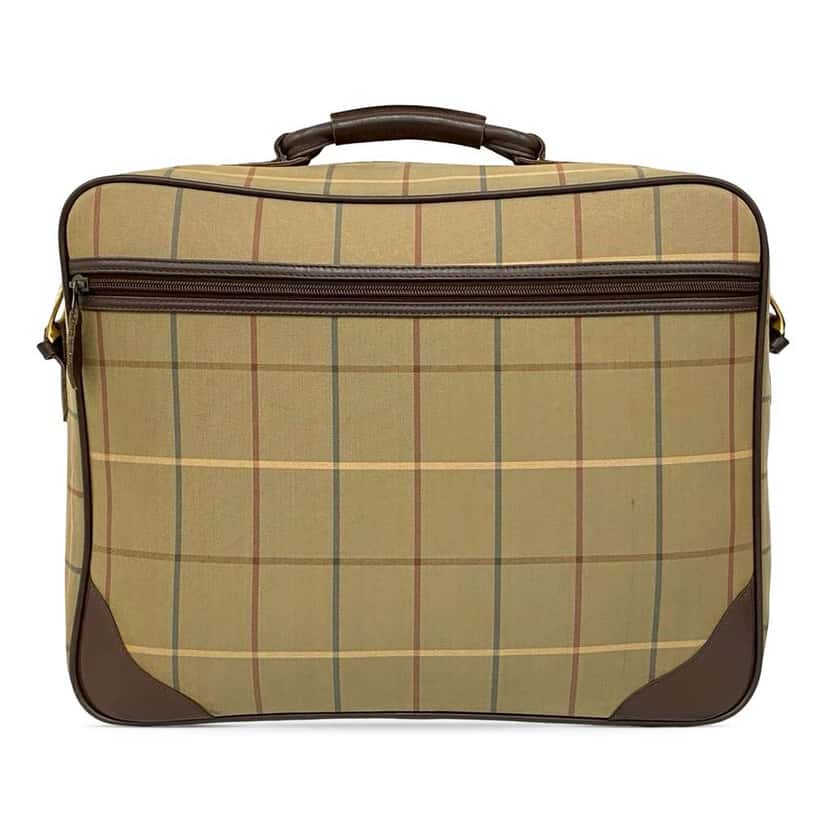 Burberry Vintage Check Canvas Business Bag Brown Canvas Very good condition - Back View