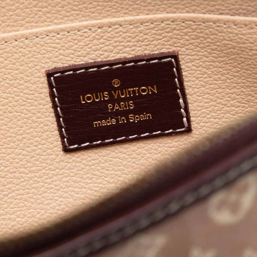 Louis Vuitton Monogram Mini Lin Cosmetic Pouch Red Canvas Very good condition - Box View