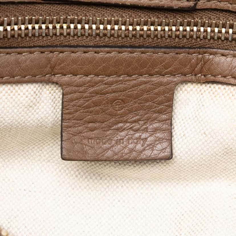 Gucci Medium Calfskin Bamboo Shopper Satchel Brown Leather Very good condition - Box View