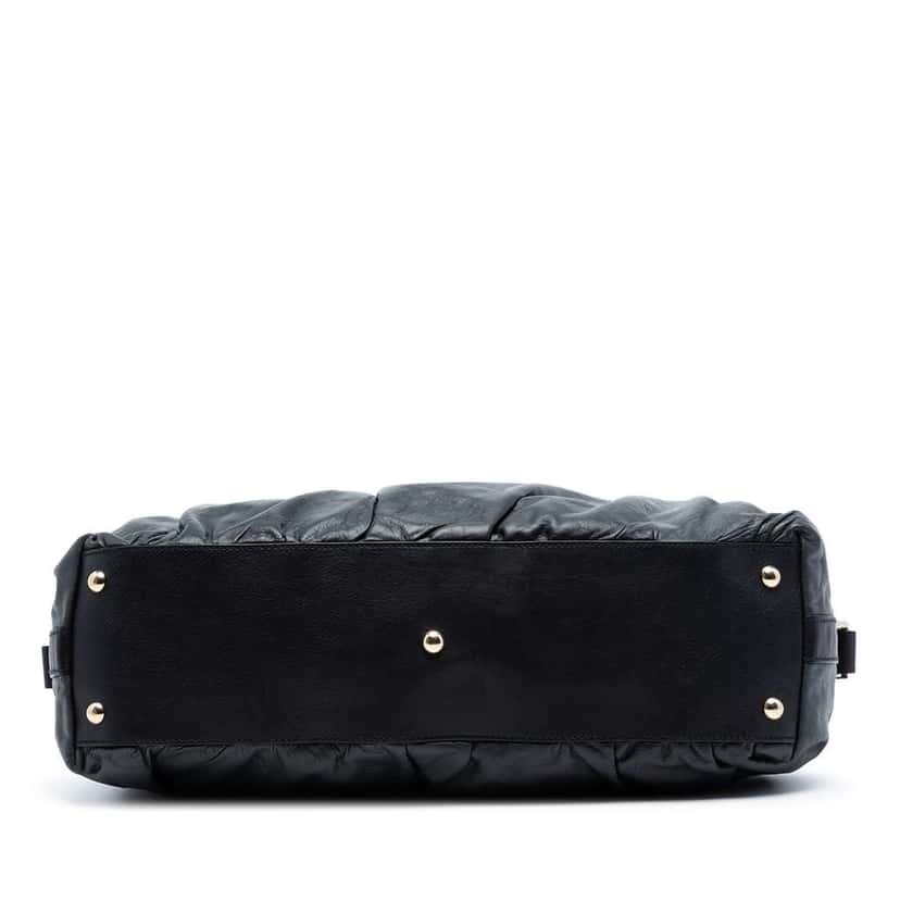 Gucci Leather Bamboo Dialux Pop Satchel Black Leather Very good condition - Inside View
