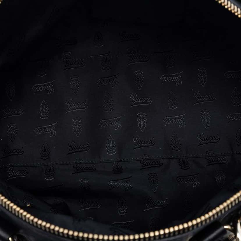 Gucci Leather Bamboo Dialux Pop Satchel Black Leather Very good condition - Model View