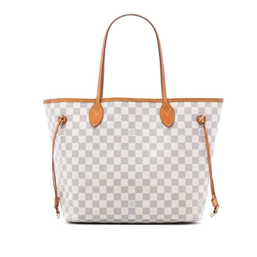 Louis Vuitton Damier Azur Neverfull MM White Very good condition - Front View