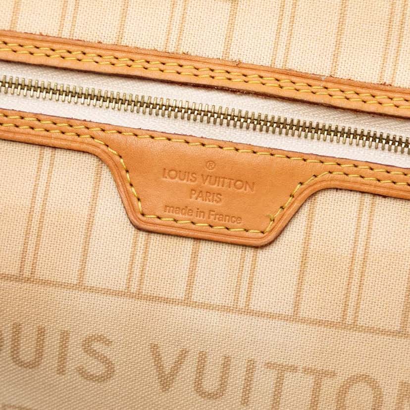 Louis Vuitton Damier Azur Neverfull MM White Very good condition - Box View