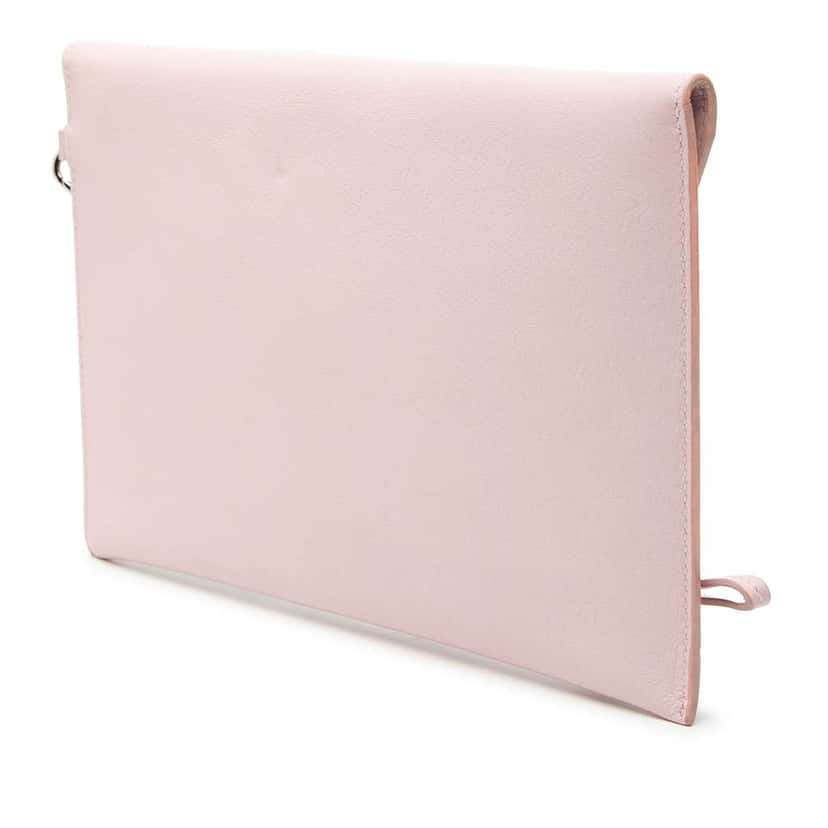 Dior Calfskin Envelope Clutch Pink Leather Very good condition - Back View