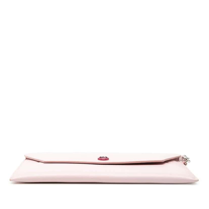 Dior Calfskin Envelope Clutch Pink Leather Very good condition - Inside View