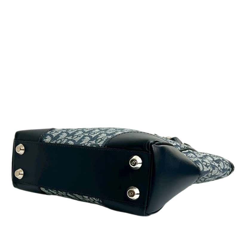 Dior Diorissimo Trotter Canvas Zip Tote Blue Canvas Very good condition - Model View