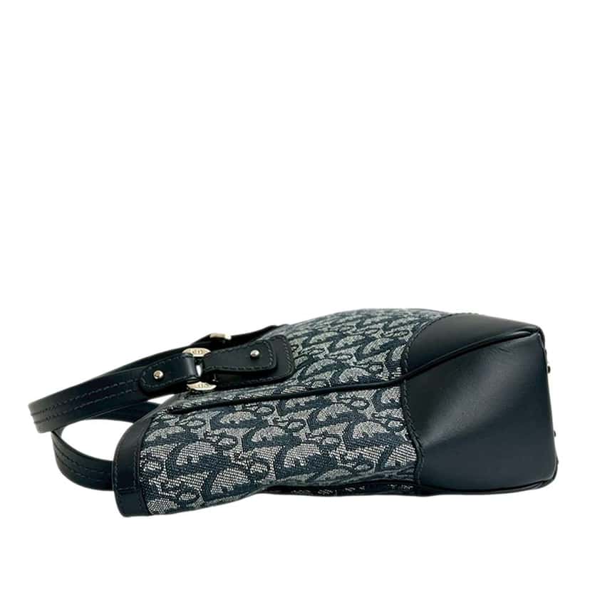 Dior Diorissimo Trotter Canvas Zip Tote Blue Canvas Very good condition - Box View