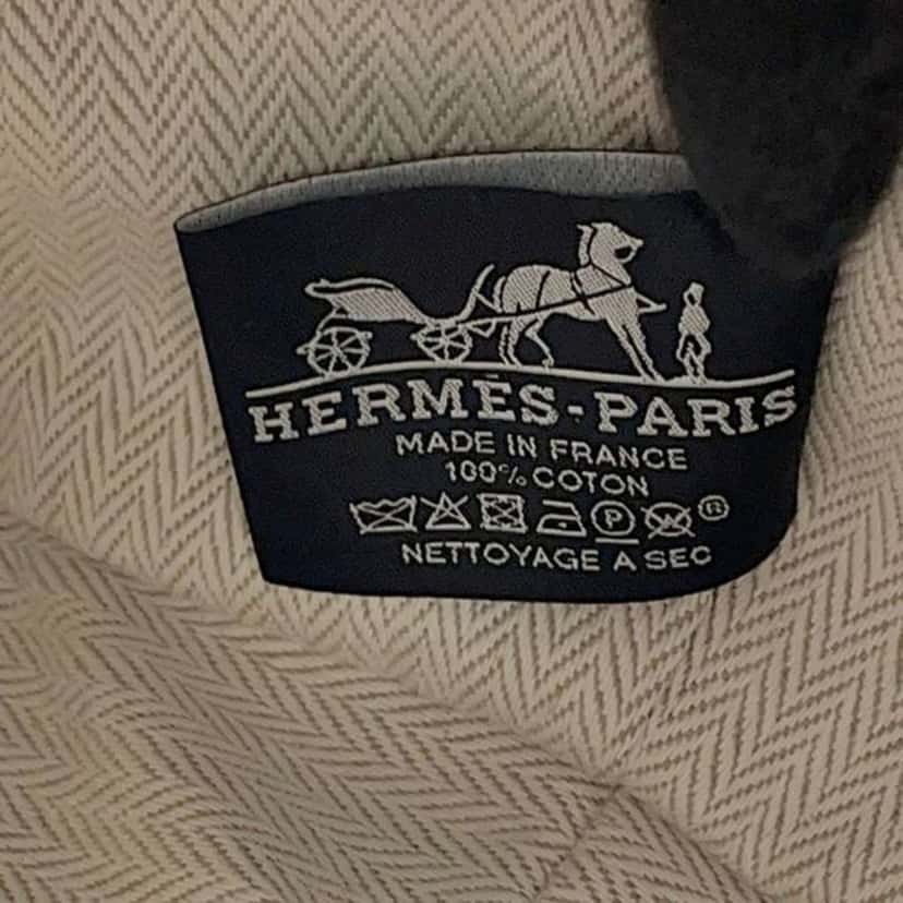 Hermès Small Toile Bride A Brac H Pavillon Case Blue Canvas Very good condition - Box View