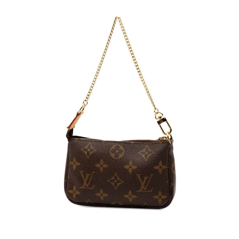 Louis Vuitton Monogram Mini Pochette Accessoires Brown Very good condition - Back View