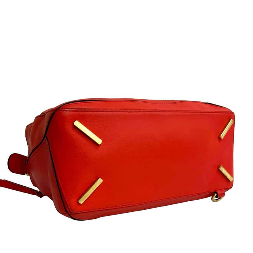 Loewe Medium Calfskin Puzzle Satchel Red Leather Very good condition - Inside View
