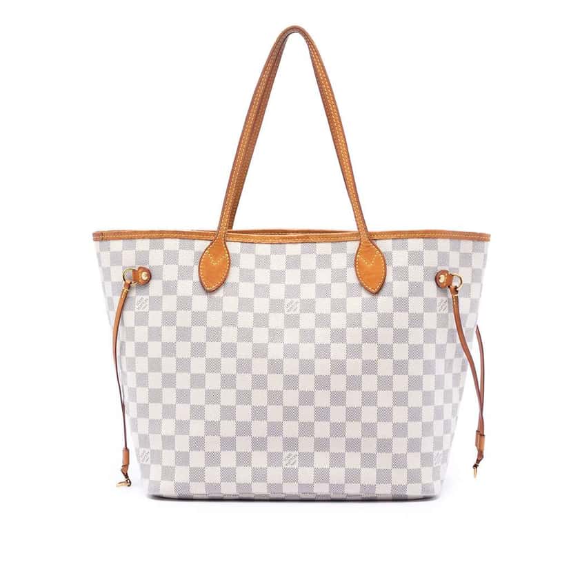 Louis Vuitton Damier Azur Neverfull MM White Very good condition - Front View
