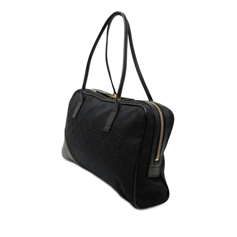 Gucci GG Canvas New Britt Shoulder Bag Black Canvas Very good condition - Back View