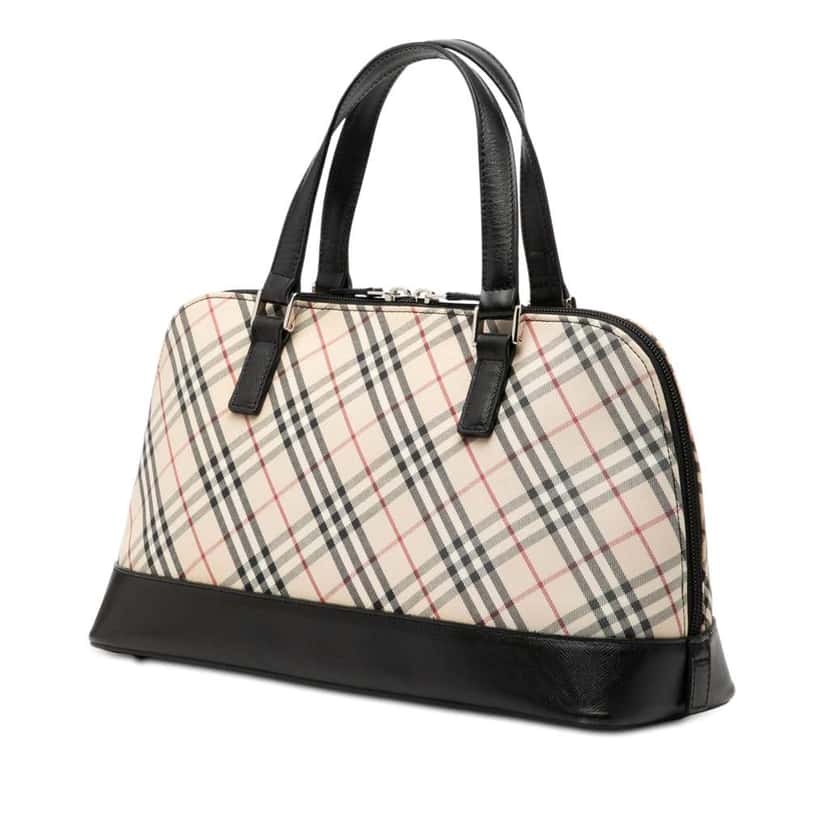 Burberry Nova Check Canvas Handbag Brown Canvas Good condition - Back View