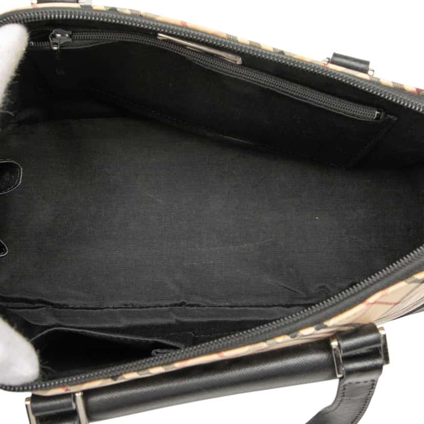 Burberry Nova Check Canvas Handbag Brown Canvas Good condition - Model View