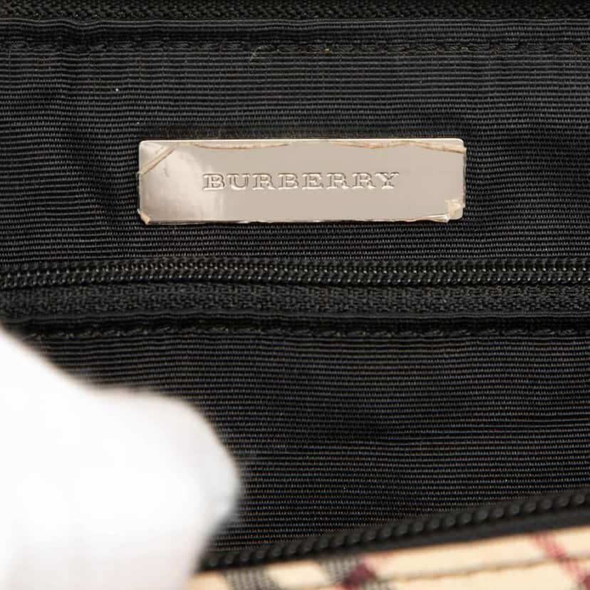 Burberry Nova Check Canvas Handbag Brown Canvas Good condition - Box View