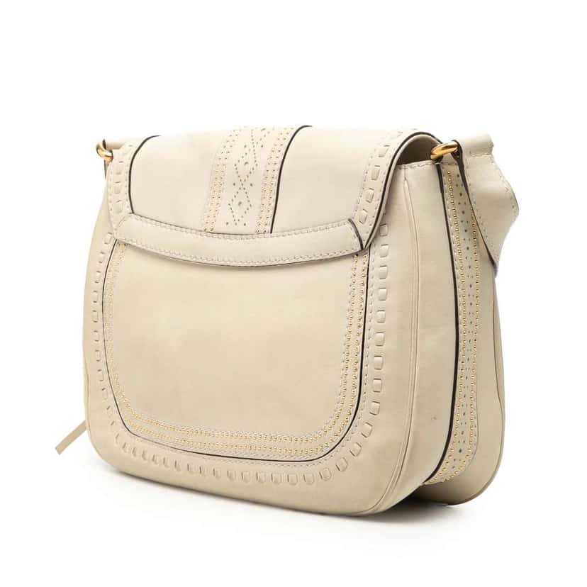 Gucci Medium Leather Snaffle Bit Shoulder Bag White Leather Very good condition - Back View