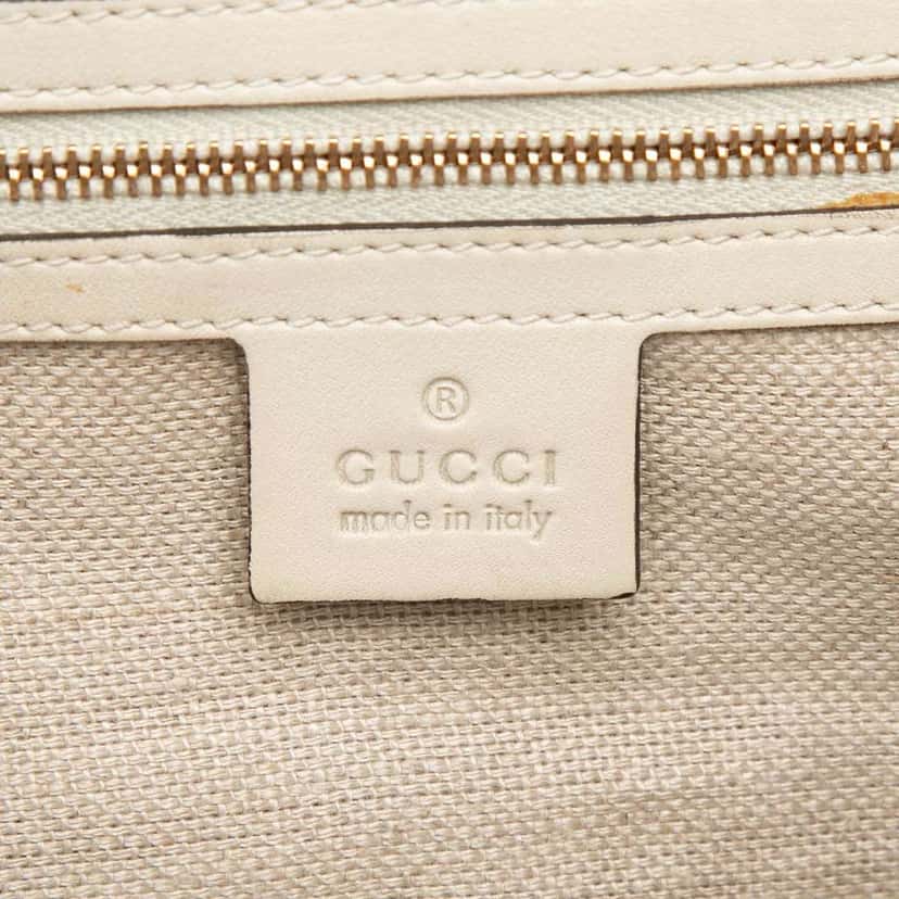 Gucci Medium Leather Snaffle Bit Shoulder Bag White Leather Very good condition - Box View