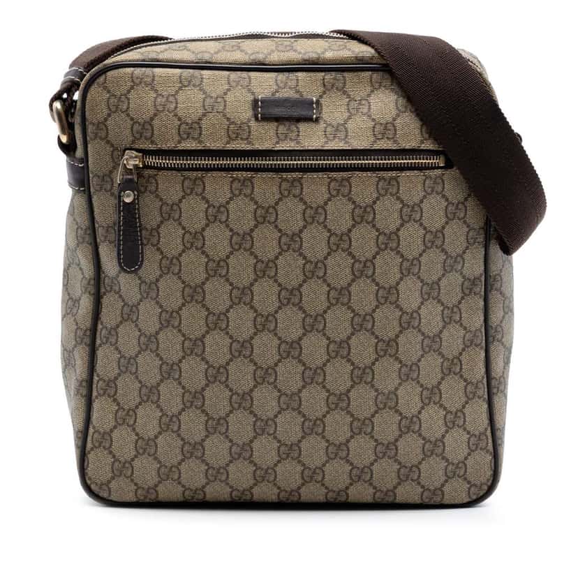 Gucci GG Supreme Crossbody Brown Canvas Very good condition - Front View