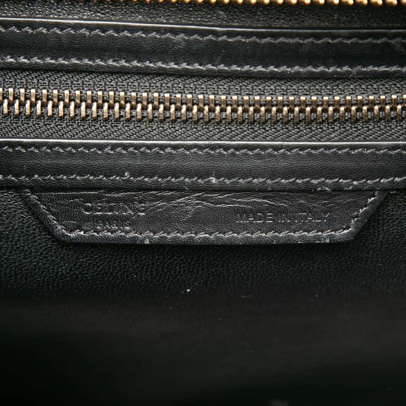 Celine Micro Tricolor Leather Luggage Tote White Leather Very good condition - Box View